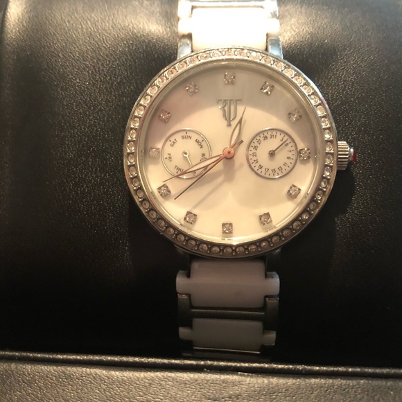 Ladies Randy Jackson ceramic & jewel watch w/ruby - Picture 6 of 7